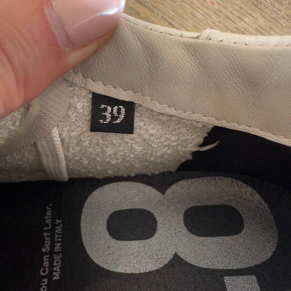 P448 White Leather John Italian Designer High Top Casual Sneakers-Size US‎ 8.5 - Picture 7 of 12
